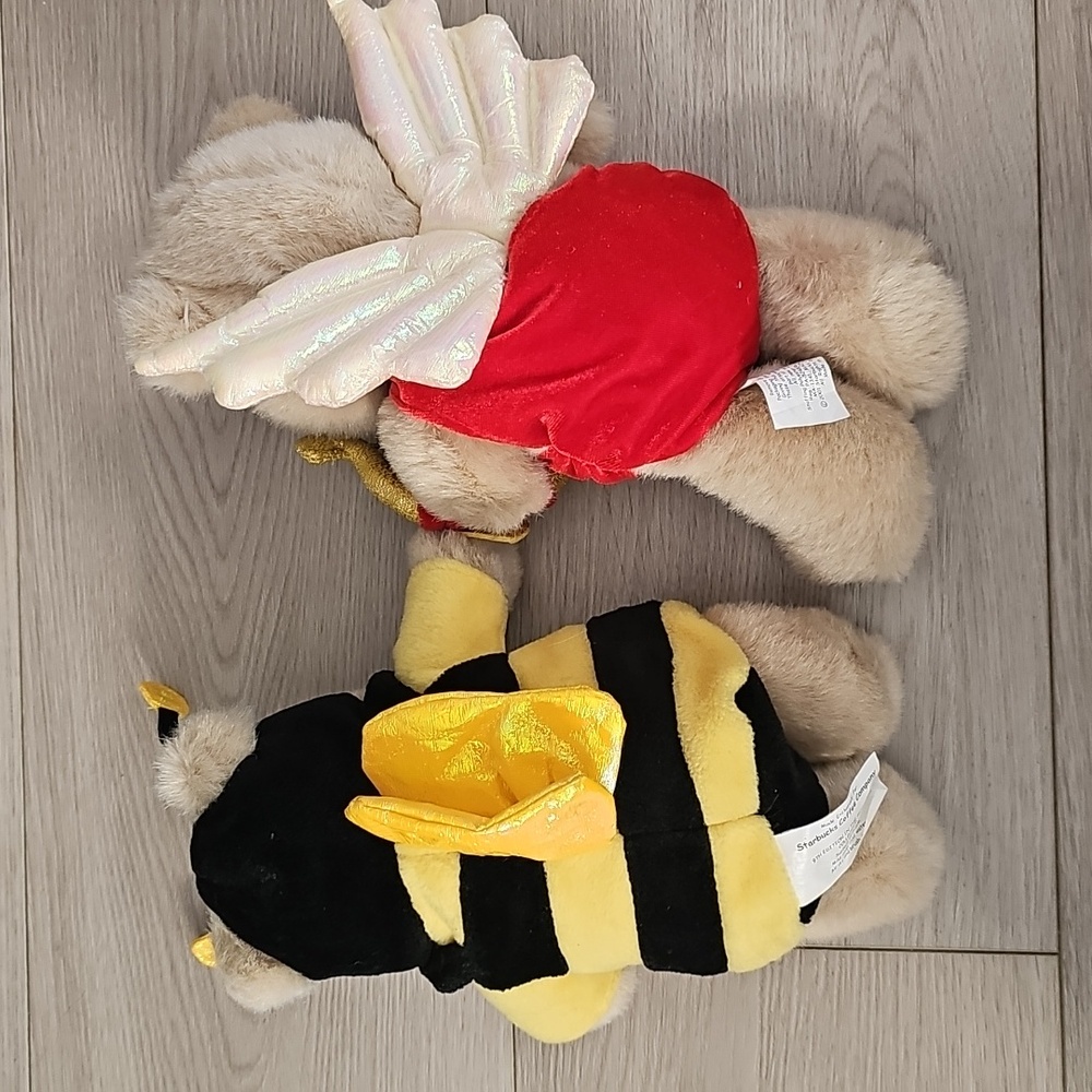 Vintage Starbucks Bearista Bears; Valentibes Cupid And Bee Plush Bears Lot Of 2 - Picture 4 of 12